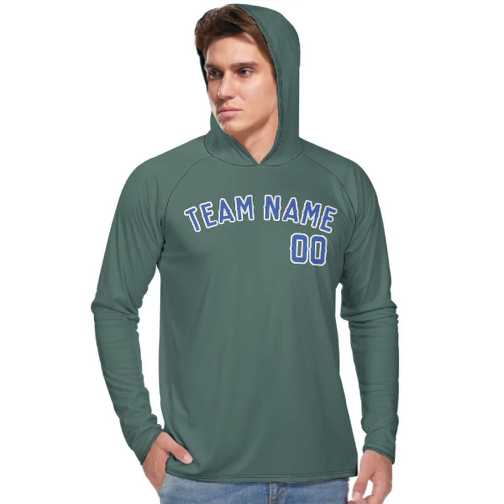 Custom Blue Green Sky Blue UV-Hoodie