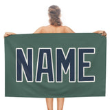 Custom Blue Green Blue Beach Towel