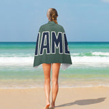 Custom Blue Green Blue Beach Towel