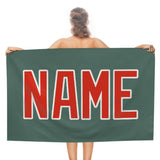 Custom Blue Green Orange Red Beach Towel