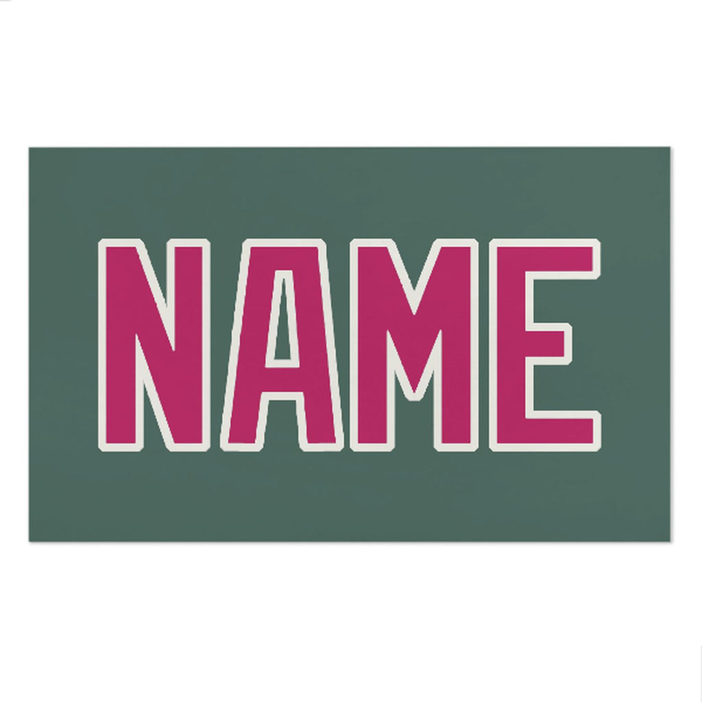 Custom Blue Green Pink Beach Towel