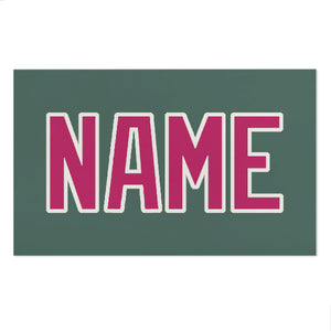 Custom Blue Green Pink Beach Towel