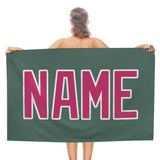 Custom Blue Green Pink Beach Towel