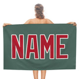 Custom Blue Green Red Beach Towel