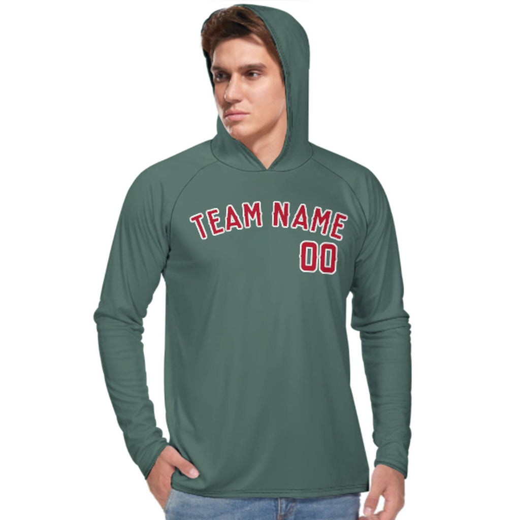 Custom Blue Green Red UV-Hoodie