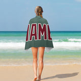 Custom Blue Green Crimson Red Beach Towel
