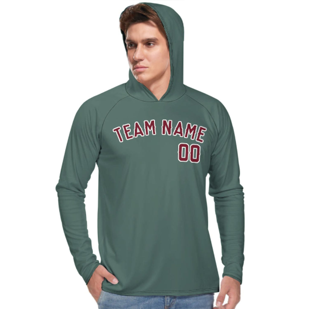 Custom Blue Green Crimson Red UV-Hoodie