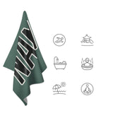 Custom Blue Green Black Beach Towel