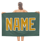 Custom Blue Green Yellow Beach Towel