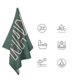 Custom Blue Green Dark Grey Beach Towel
