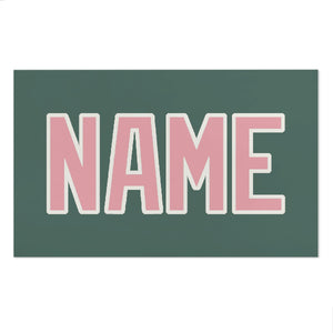 Custom Blue Green Light Pink Beach Towel