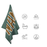 Custom Blue Green Khaki Beach Towel