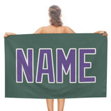 Custom Blue Green Light Purple Beach Towel