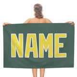 Custom Blue Green Light Yellow Beach Towel