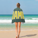 Custom Blue Green Light Yellow Beach Towel
