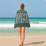 Custom Blue Green Blue Green Beach Towel
