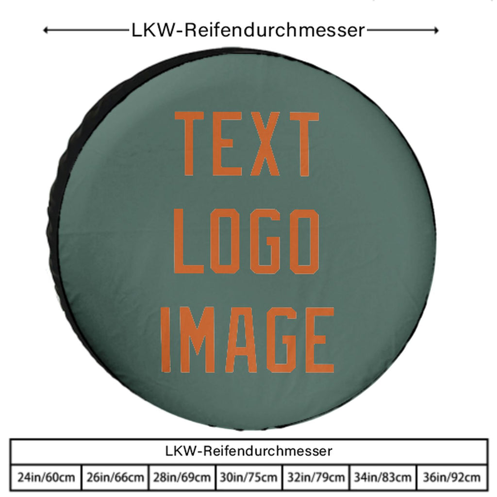 Custom Blue Green Orange Truck Tires