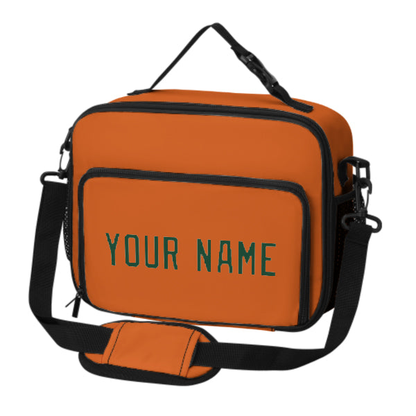 Custom Orange Green Lunch Bag