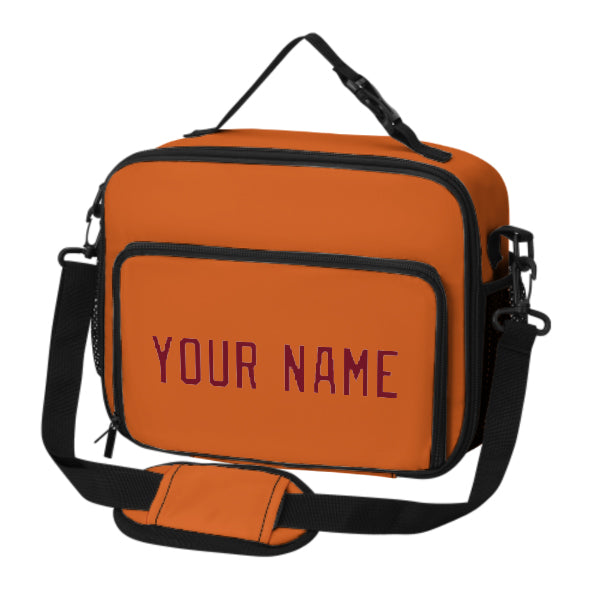 Custom Orange Crimson Red Lunch Bag