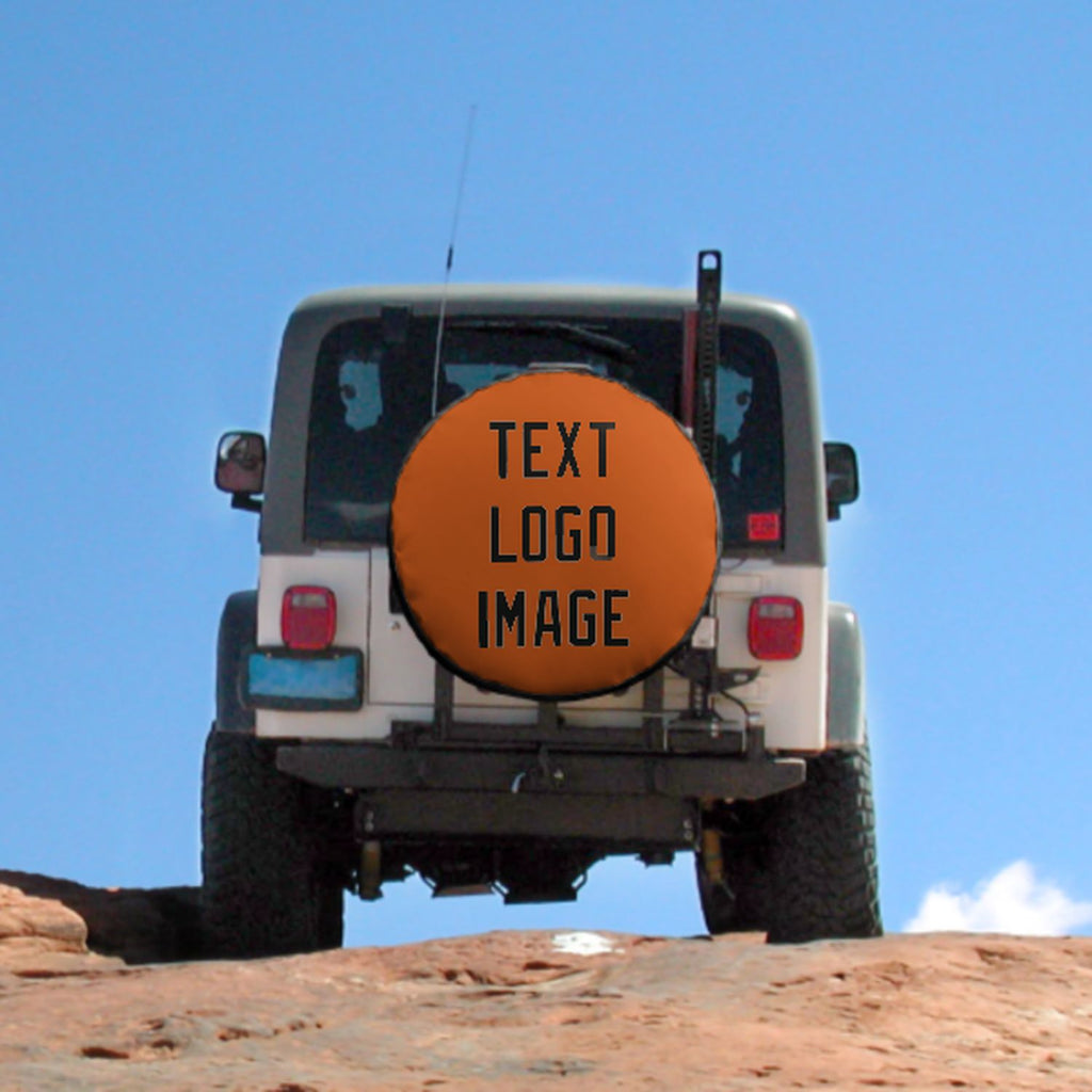 Custom Orange Black Truck Tires