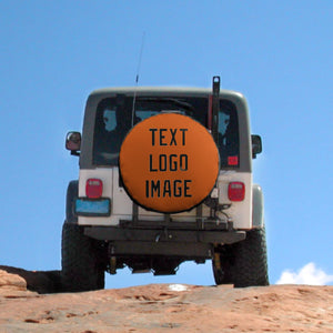 Custom Orange Black Truck Tires