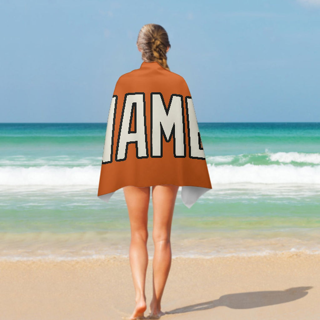 Custom Orange Cream Beach Towel