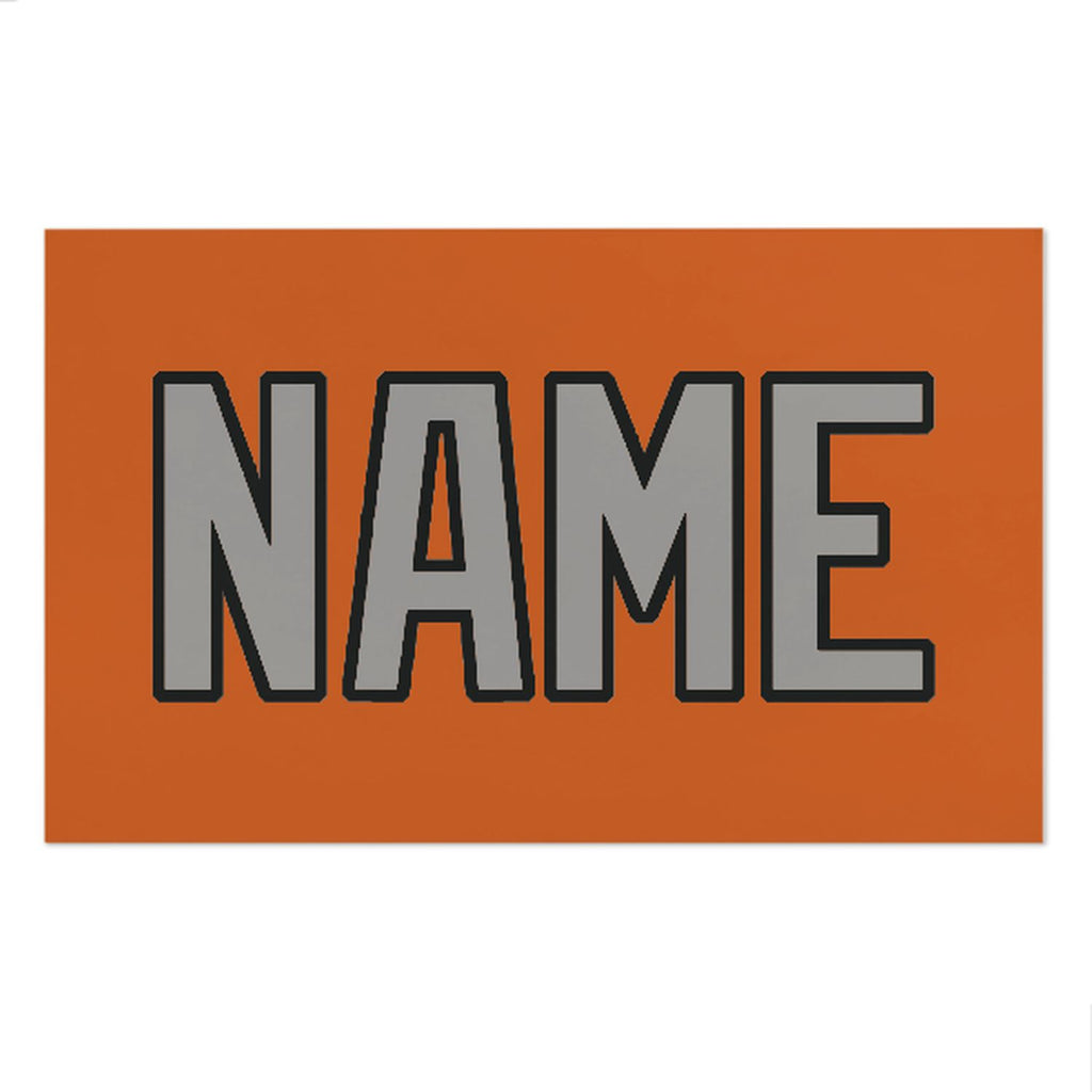 Custom Orange Gray Beach Towel