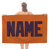 Custom Orange Purple Beach Towel