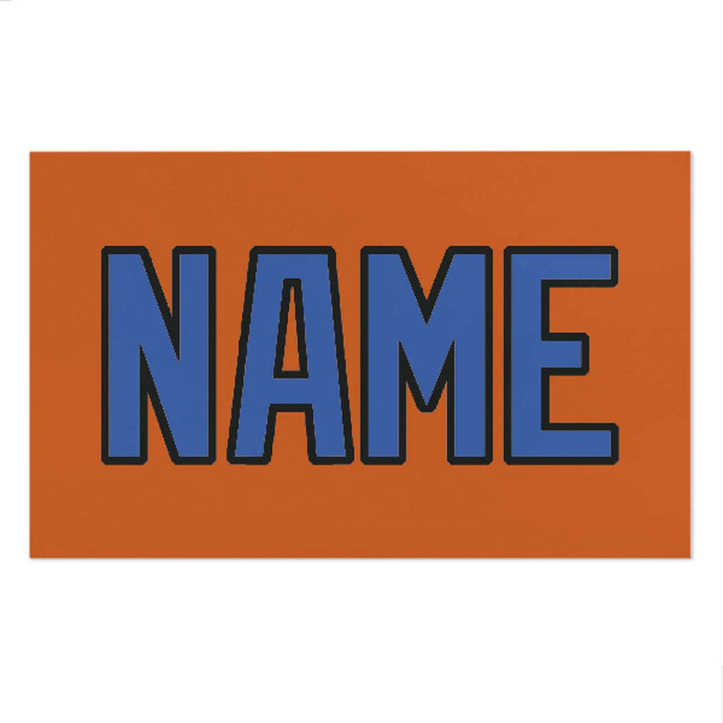 Custom Orange Sky Blue Beach Towel