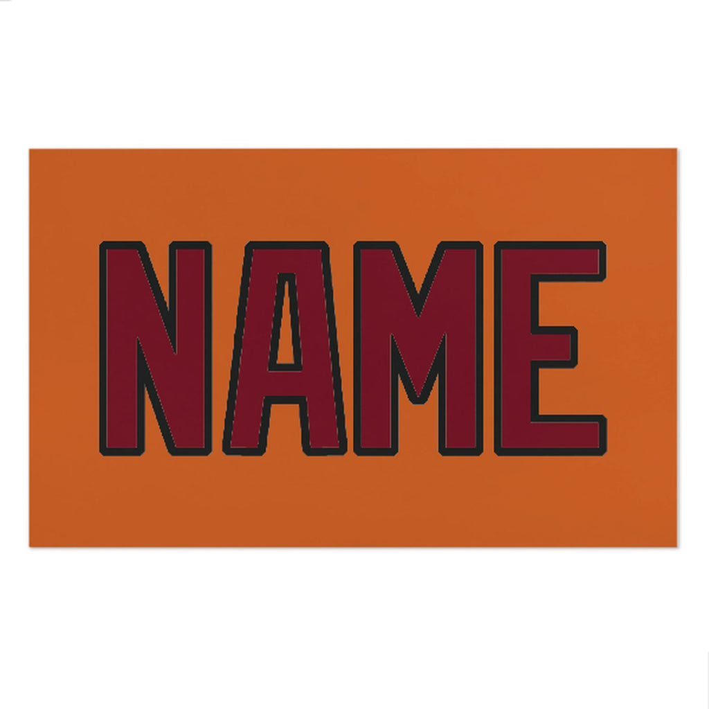 Custom Orange Crimson Red Beach Towel