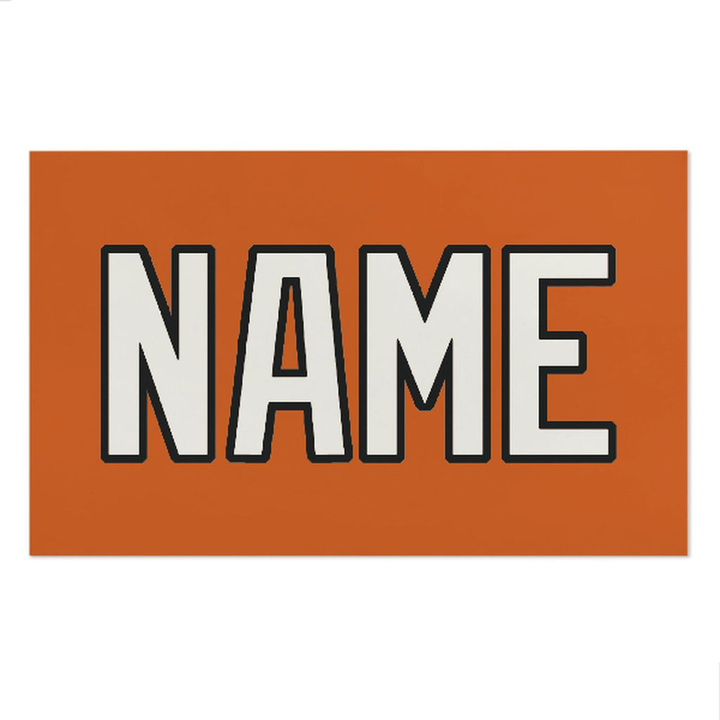 Custom Orange White Beach Towel