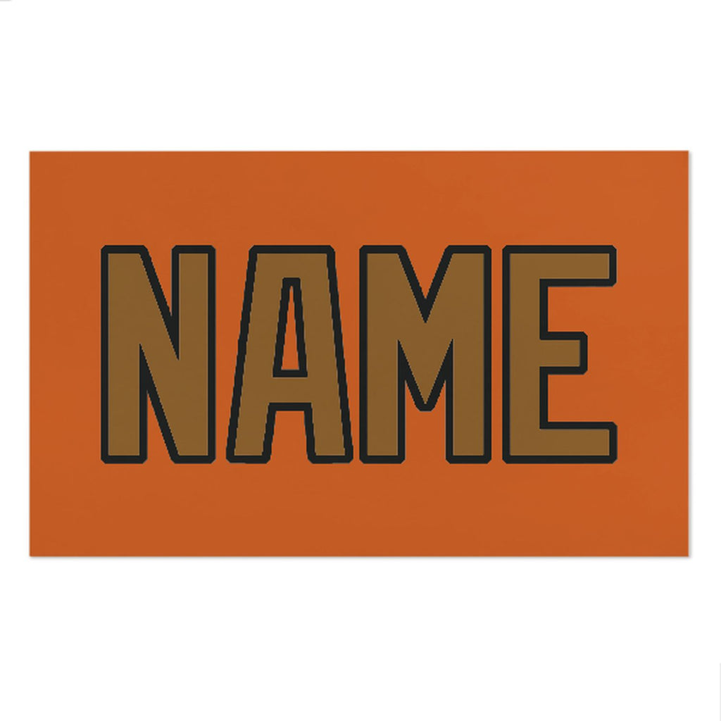 Custom Orange Khaki Beach Towel