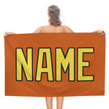 Custom Orange Light Yellow Beach Towel