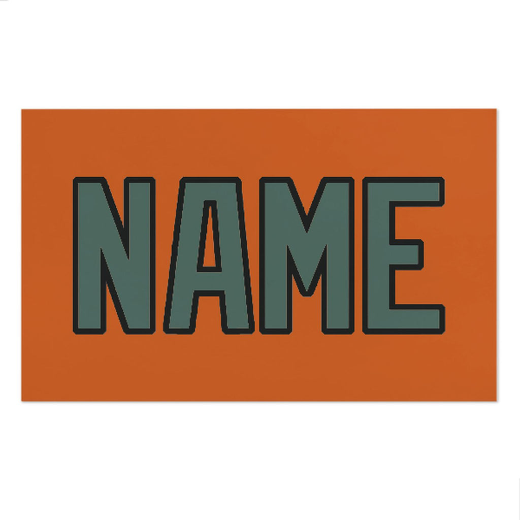 Custom Orange Blue Green Beach Towel