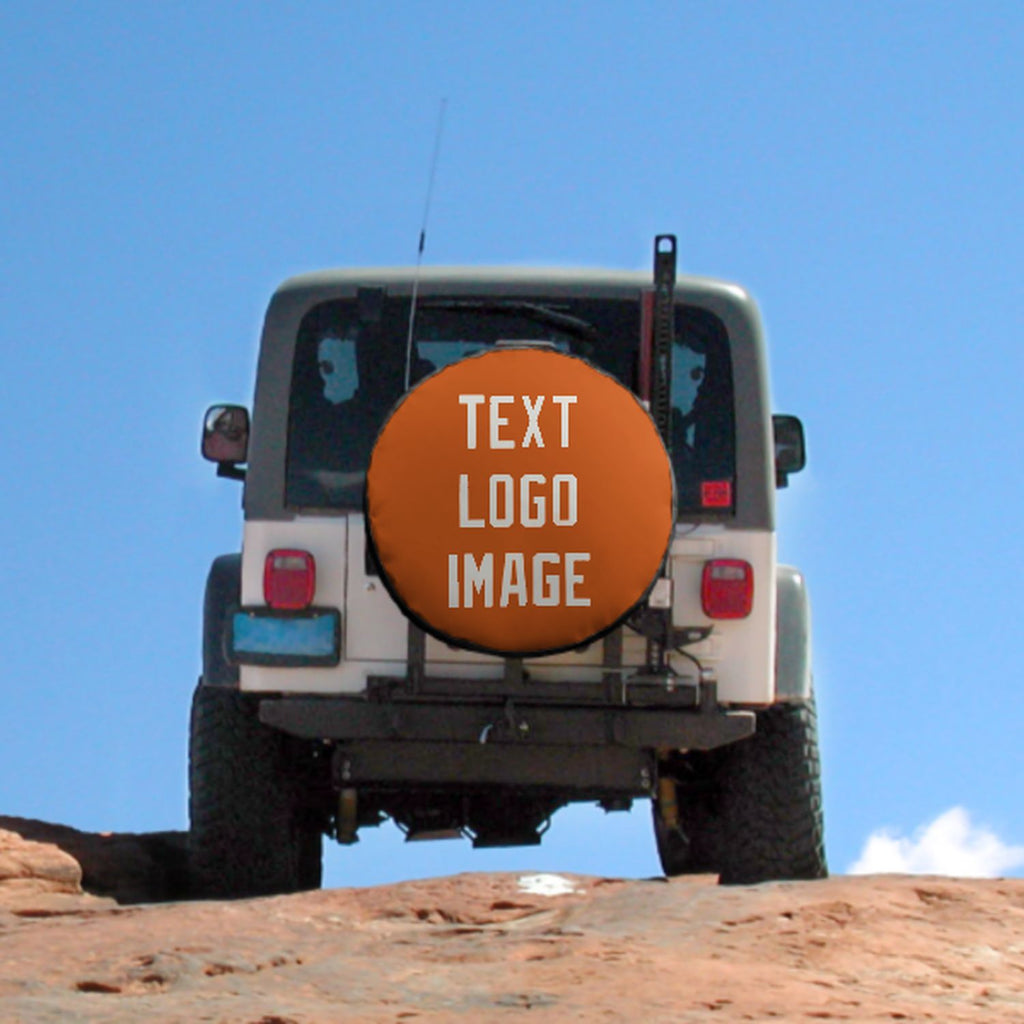 Custom Orange White Truck Tires