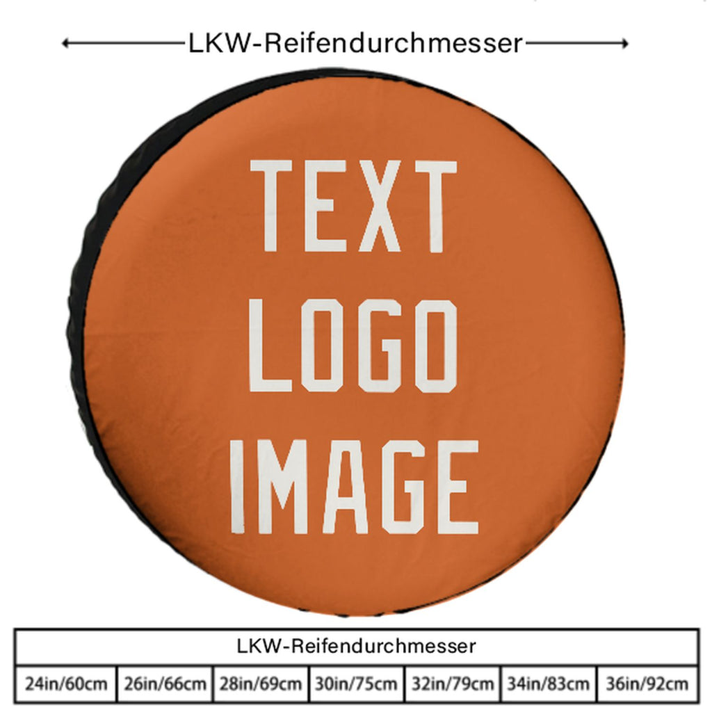 Custom Orange White Truck Tires