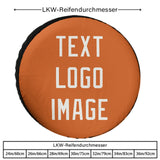 Custom Orange White Truck Tires