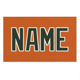 Custom Orange Dark Green Beach Towel