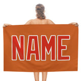 Custom Orange Orange Red Beach Towel