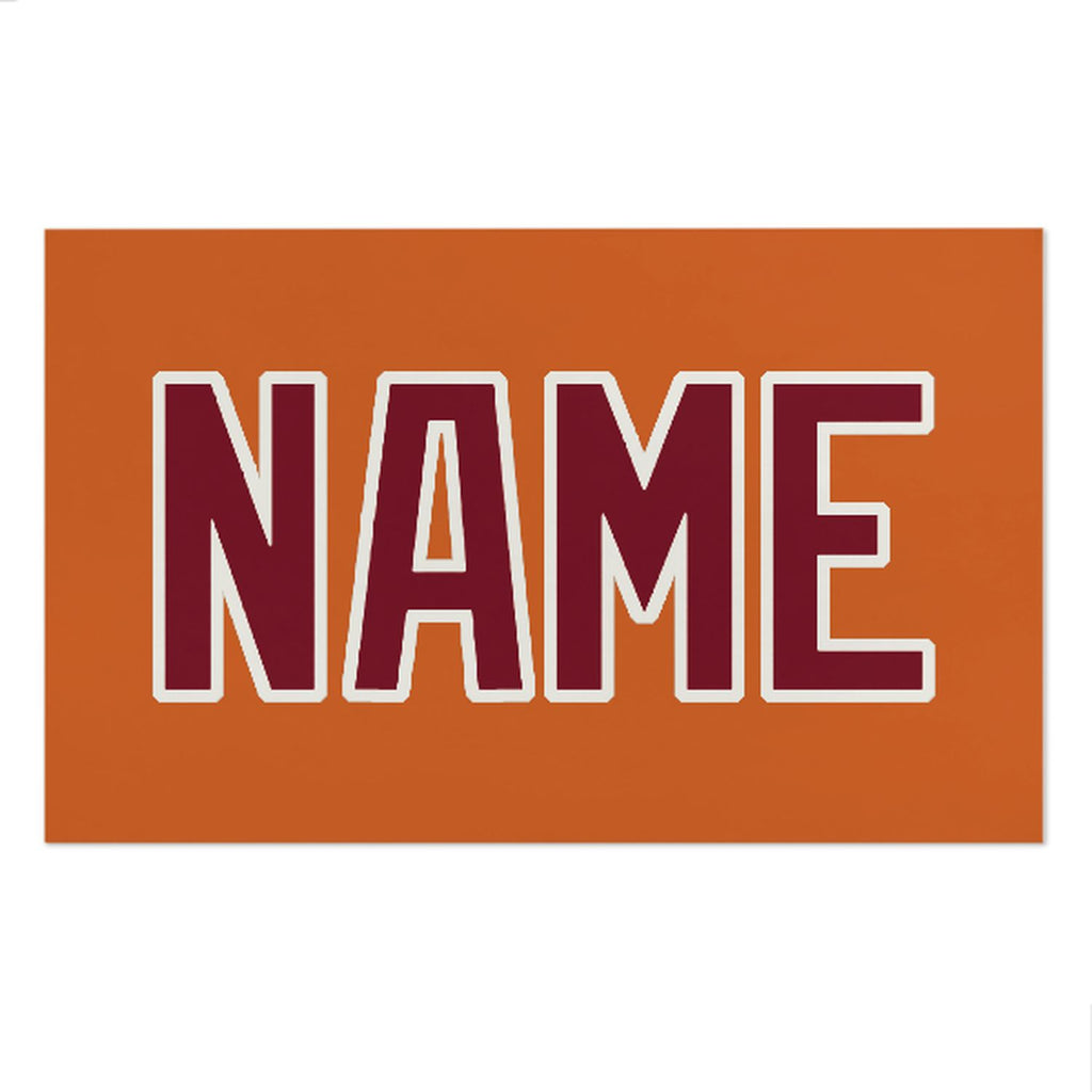 Custom Orange Crimson Red Beach Towel