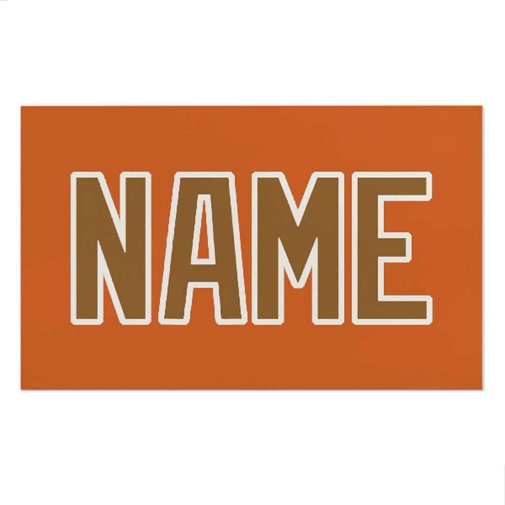 Custom Orange Khaki Beach Towel