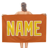 Custom Orange Gold Beach Towel