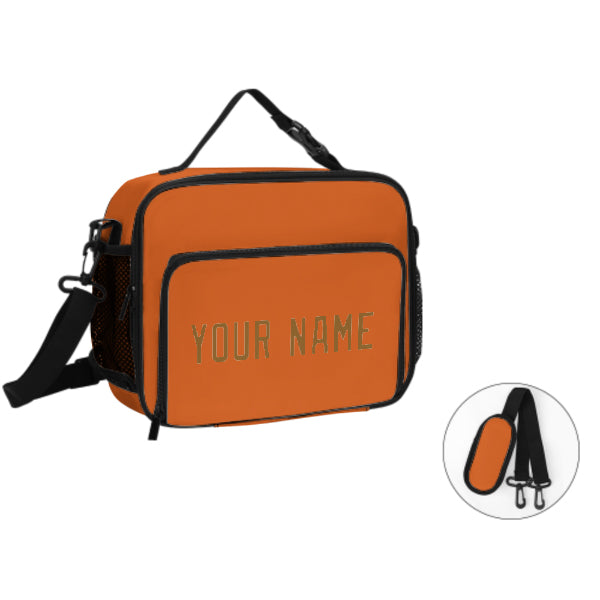 Custom Orange Khaki Lunch Bag