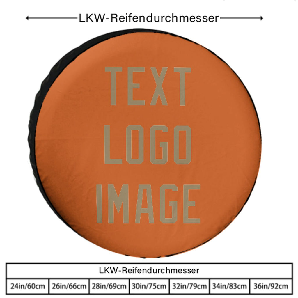 Custom Orange Light Khaki Truck Tires