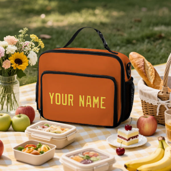 Custom Orange Light Yellow Lunch Bag