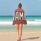 Custom Copper Rose Cream Beach Towel