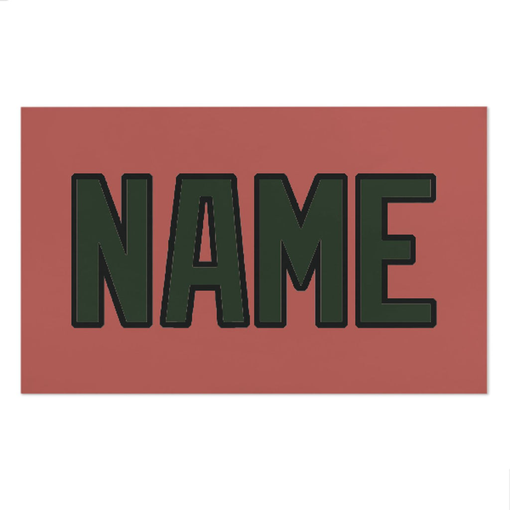 Custom Copper Rose Dark Green Beach Towel