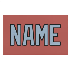 Custom Copper Rose Light Blue Beach Towel