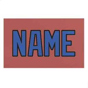 Custom Copper Rose Sky Blue Beach Towel