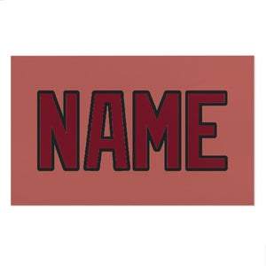 Custom Copper Rose Crimson Red Beach Towel